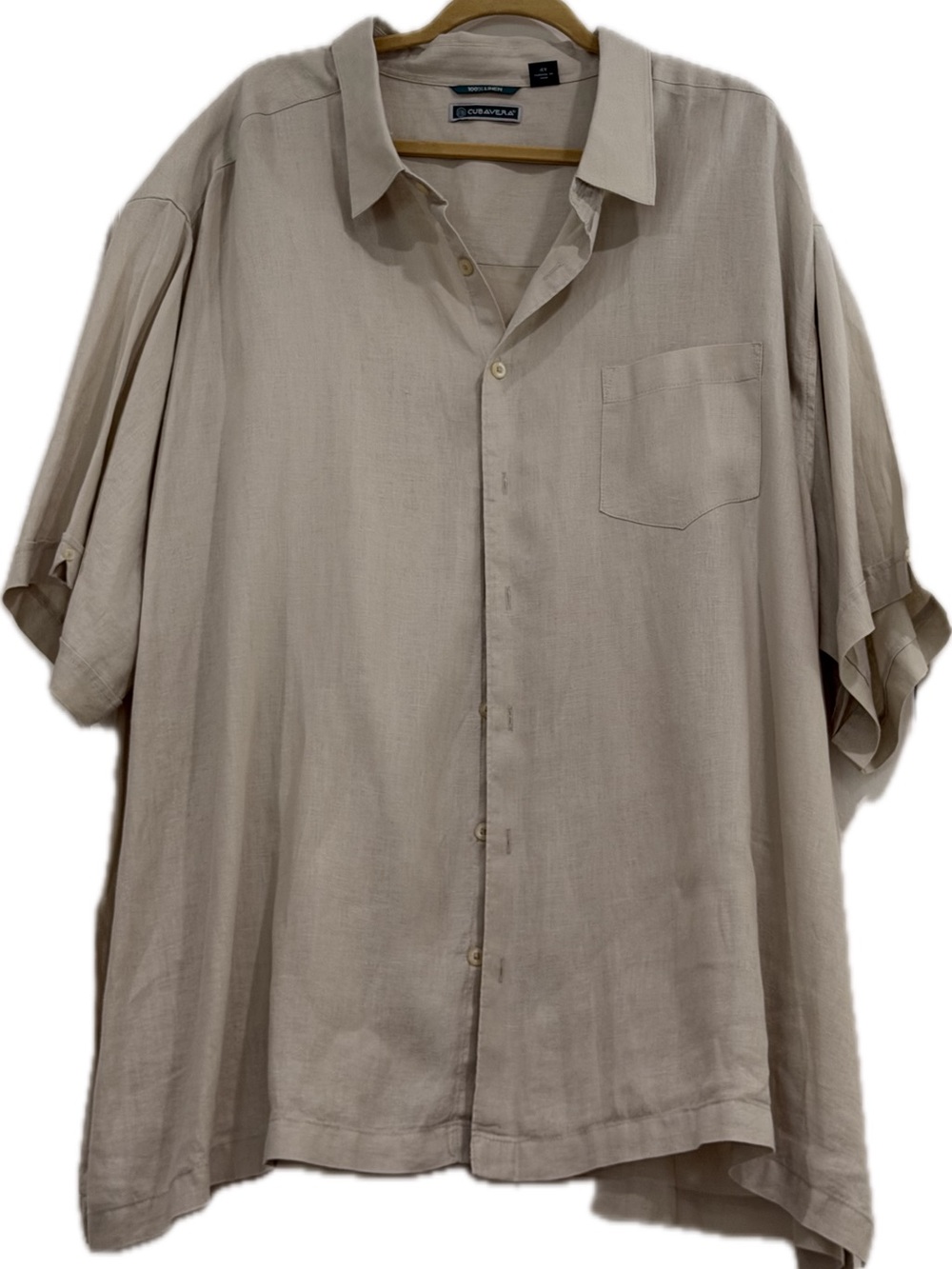 Cubavera Men's Big & Tall Guayabera Shirt in 100% Linen